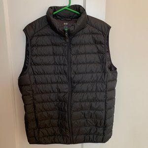 Grey Uniqlo Ultra Light Down Vest (narrow quilt)